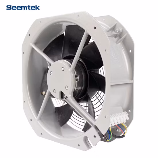 300 mm 230 V EC bürstenloser Außenrotor-Axialventilator aus Metall mit industrieller Kühlung und Fingerschutz (ZL300E2B2)